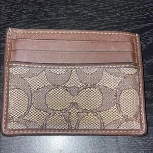 Coach Brown Card Holder